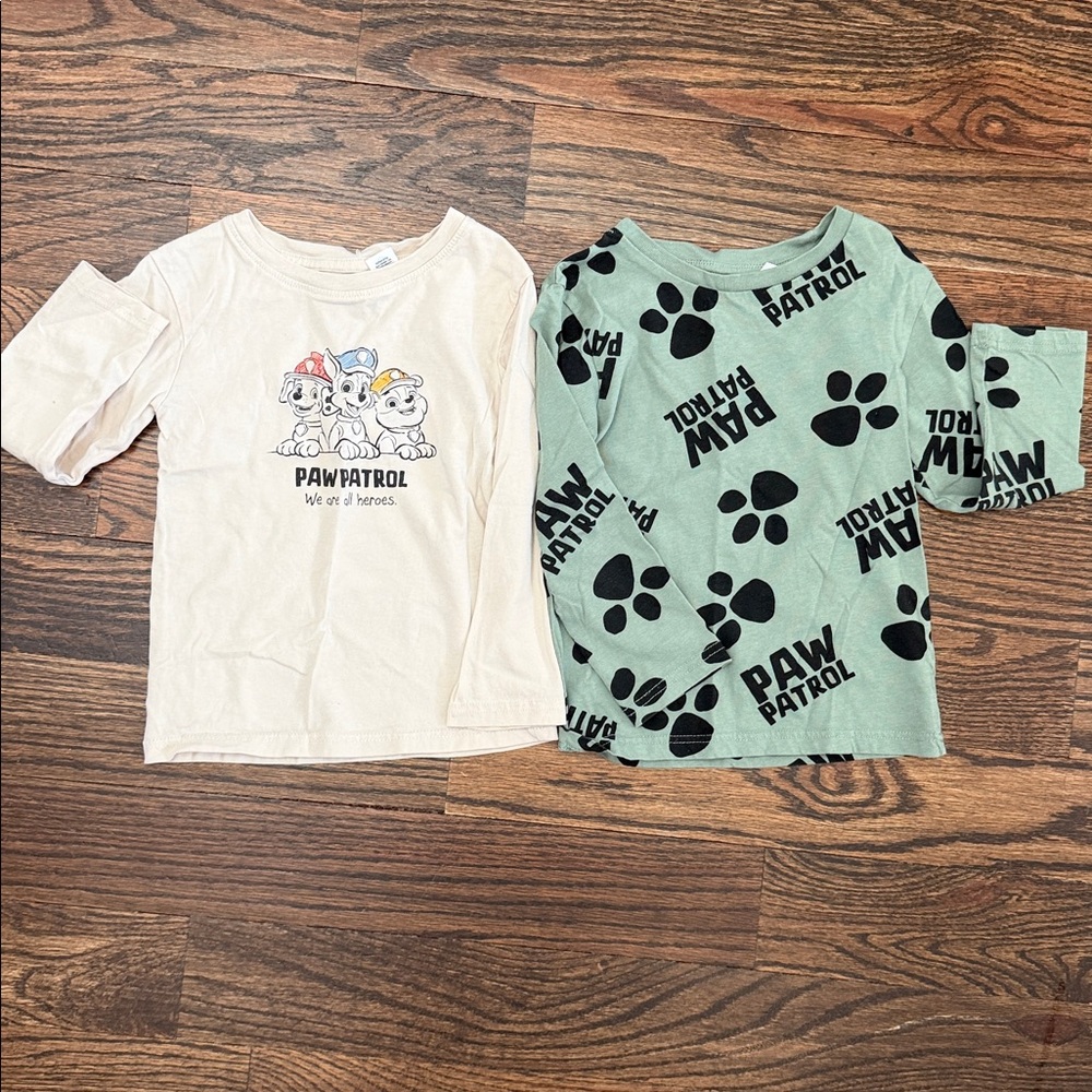 H&M Kids Long Sleeve Tees - Cream, Blue, Green